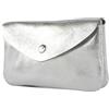 modamoda de - P11 - ital Portafoglio da donna in pelle medio, Argento metallizzato, M