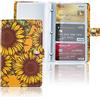 Czzmy 96 Porta Biglietti da Visita Carta di Libro in PVC Carte per Conservare Biglietto da Visita Carte Fedeltà Porta Carta di Credito ecc, 1-sunflower, 1 Pièces