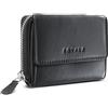 ROYALZ 'Liberty' Portafoglio Donna Piccolo Pelle Vera - Vintage Portamonete con 7 Scomparti per Carte - Mini Borsellino RFID Protezione, Colore:Nero