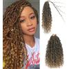 ELAOGI Goddess Locs Crochet Hair 7 Pack 18inch Boho Goddess Faux Locs Crochet Hair Pre Looped Boho Soft Locs Synthetic Braids Hair Extensions for Women (T/27#, 18 pollici)