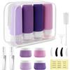 Foydream 18 Pezzi Bottiglie da Viaggio in Silicone, Kit Viaggio Liquidi Riutilizzabili, Flaconi da Viaggio con Etichetta Possono Riempire Cosmetici, Articoli da Bagno e Altri Liquidi e Creme