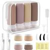 Foydream 18 Pezzi Bottiglie da Viaggio in Silicone, Kit Viaggio Liquidi Riutilizzabili, Flaconi da Viaggio con Etichetta Possono Riempire Cosmetici, Articoli da Bagno e Altri Liquidi e Creme
