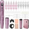 Biomaser Macchina wireless semi-permanente trucco macchina kit 1000 mAh batteria con 10 pezzi cartucce aghi per sopracciglia labbra eyeliner ombre polvere sopracciglia microshading accessori (S20-2)