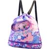 YenMzx Borsa da nuoto per bambini, zaino con coulisse, impermeabile, borsa da nuoto per ragazze, borsa da spiaggia leggera con tracolla regolabile, ideale per piscina, spiaggia, scuola, viaggi e sport