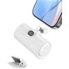 Zhongshan Worth Electronic Technology Co Mini Power Bank USB C 5000mAh, Small 20W Ricarica Rapida Powerbank, Ultra (M0L)