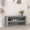 WIFESE Scarpiera Grigio Sonoma 100x35x45 cm Scarpiera Armadio Da Ingresso Scarpiera Da Ingresso Scarpiera Legno Portascarpe Mobiletto Ingresso Mobile Scarpiera Slim in Legno Multistrato