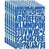 PATIKIL Kit Adesivi Vinile Lettere e Numeri, 612pz 6 Fogli Adesivi Autoadesivi per Cartello Posta Indirizzo Fai da Te Artigianato Carta (Blu Scuro)