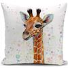 KUNQIAN Federa per cuscino con giraffa, regalo per donne, decorazione per casa, soggiorno, divano, federa per cuscino colorata, 40x 40cm