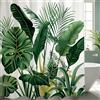 NEJLCTOROUS Tenda Doccia 180 x 180 cm,Tenda da Doccia Verde Tropicale,Impermeabile, in Poliestere, Lavabile,con 12 Ganci