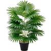 YJWZ Palma Artificiale in Vaso Piante Finte da Interno ed Esterno con Foglie Realistiche Pianta Finta Tropicale Areca per Decorare Casa,Ufficio Giardino Soggiorno e Tavolo (Palma di tung da 75 cm)