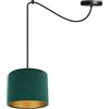 Light Home LH Light-Home Spider Milan Lampadario a Sospensione - Lampadario Ragno - Lampade a Sospensione in Tessuto con Paralume Moderno - 1 Luce - E27 -Verde e Oro