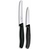 Victorinox Swiss Classic Set 2 Coltelli da Verdura, 8 cm e 11 cm, Nero
