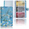 Czzmy 96 Porta Biglietti da Visita Carta di Libro in PVC Carte per Conservare Biglietto da Visita Carte Fedeltà Porta Carta di Credito ecc, 1-Peach Blossom, 1 Pièces