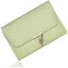 Woodland Leathers Portamonete da donna, portamonete piccolo e medio da donna con chiusura magnetica progettata e molteplici scomparti per carte RFID Scomparti per contanti e monete (Lime pallido, Picc