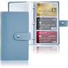 Czzmy 96 Porta Biglietti da Visita Carta di Libro in PVC Carte per Conservare Biglietto da Visita Carte Fedeltà Porta Carta di Credito ecc, 1-blu, 1 Pièces