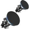 Seadmit 2 Pack 16 Forti Porta Cellulare Auto Magnetico,Supporto Telefono Magnetico-La Griglia d'Aria dell'Auto Ruotabile a 360°,Supporto Magnetico Cellulare Auto per i-Phone 17/16/15/14/13/12/Plus/Pro/Max