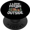 Outdoor Camping Enthusiast Fun Tee Amo La Pisciata Fuori Avventura PopSockets PopGrip Adesivo