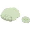 Muitomas, Set Tappetino per Mouse Ergonomico con Poggiapolsi e SottoTazza, Accessori da Scrivania, Colore Verde Salvia