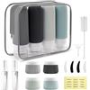 Foydream 18 Pezzi Bottiglie da Viaggio in Silicone, Kit Viaggio Liquidi Riutilizzabili, Flaconi da Viaggio con Etichetta Possono Riempire Cosmetici, Articoli da Bagno e Altri Liquidi e Creme