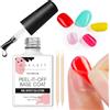 Makartt Base Coat Peelable - 15ML Base Coat Trasparente Peel Off per Smalto Semipermanente con 2 Bastoncini,Facile Rimozione per Principianti,Richiede Lampada UV,Ideale per Manicure Fai-da-Te e Saloni