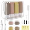 Foydream 18 Pezzi Bottiglie da Viaggio in Silicone, Kit Viaggio Liquidi Riutilizzabili, Flaconi da Viaggio con Etichetta Possono Riempire Cosmetici, Articoli da Bagno e Altri Liquidi e Creme
