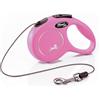 FLEXI New Classic XS guinzaglio 3 m. Rosa. Fino a 8 kg.