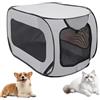 Calenxy Gabbia portatile per cani e gatti in auto, box pieghevole per cuccioli, box per cani di piccola taglia e gatti, piccoli animali in auto, interni ed esterni, 94 x 53 x 53 cm