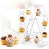Mrisata Alzate per Cupcake con Ruota Panoramica Porta Cupcake Rack 8 Tazze Vassoio da Portata per Dessert Accessori per L'arredamento della Festa Nuziale Vassoio per Servire Dessert, (Colore assortito)
