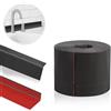 DBREAKS Battiscopa Morbido Adesivo, 5M PVC Battiscopa Angolare Autoadesivo, 50x20mm Sigillante Autoadesivo Nastro, Striscia di Chiusura Nastro Sigillante per Piastrelle da Cucina Bagno(Nero)