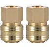 Poppstar Attacchi Rapidi per Aria Compressa DN 7,2 con Filettatura Interna da 1/4 Pollice, Set da 2 Pezzi