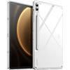 JETech Custodia Chiaro per Samsung Galaxy Tab S9 FE Plus 12,4 Pollici, Trasparente Sottile Tablet Cover con PC Rigido Retro e Morbido TPU, Supporta S Pen Ricarica Wireless (Trasparente)