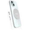 Hoonyer Caricatore Wireless Magnetico 2 in 1 - Design Ultra Sottile in Lega di Alluminio Compatibile con iPhone 16/15/14/13/12 (tutti i modelli) e AirPods 4/3/2/Pro (Bianco)
