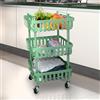 REPLOOD CARRELLO CON RUOTE RIREVOLI 3 RIPIANI MODELLO KALLARO IN METALLO