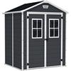 Keter casetta da Giardino in Resina Box con 2 finestre e Pavimento 6x5 Manor