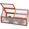 Mendler Mini Serra HWC-J45 Giardino Balcone Coperchio apribile Legno 108x57x54cm Naturale