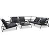 Tecno Arredo 3 Outdoor Set Divani da Giardino 5 pz con Cuscini ALUM.