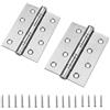 Heuskay 2 cerniere per porta da 100 mm, con cuscinetti a sfera, in acciaio inox satinato, cerniere per porta tagliafuoco in acciaio inox satinato