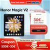Honor Versione globale Honor Magic V2 5G Smartphone pieghevole Snapdragon 8 Gen2 LTPO Display OLED 120Hz 50MP Tripla fotocamera Android Mobile - Black(PU)