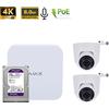 Ajax Kit videosorveglianza NVR 8 Canali + Telecamere TurretCam 8Mp Bianco + HDD 2Tb - 70936