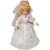 Collezione di miniature di bambole porcellana, altezza 15,75 pollici,