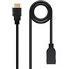 Brightium Cavo HDMI 2.0 prolunga A/M-A/H, 1,0 m, nero; ideale per trasmissione audio e video ad alta definizione tra dispositivi.