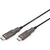 DIGITUS Cavo HDMI in fibra ottica - 20 m - UHD 4k 60 Hz 1080p 120 Hz - HDMI 2.0 - connettori rimovibili - 18 Gbps - ARC, HDR, HDCP 2.2, CEC - cavo ibrido AOC - contatti placcati in oro - nero