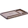 InLine® WoodCharge Organizer - Stazione di ricarica wireless Qi in legno di noce, organizer da scrivania con LED, 3 bobine, USB-C, Wireless Charger, 33392Y