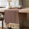 ZeeMart Runner da tavola marrone lungo 122 cm, in iuta e lino, stile rustico rustico per tavolino da caffè, piccolo e corto, stile bohémien, 33 x 122 cm, marrone