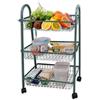 REPLOOD CARRELLO CON RUOTE GIREVOLI 3 RIPIANI PER CUCINA MODELLO KLEPRO IN METALLO