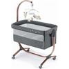 Cam Culla Co-Sleeping Fianco Letto Cullami ANTRACITE STELLINE TELAIO BRONZO