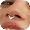 BodyBonita 16G Oro Septum Piercing Acciaio Chirurgico 316L CZ Nostril Piercing Naso Cerchio Helix Orecchino Trago Naso Cerchio Daith Cartilagine Setto Rook Piercing Naso Anello 8mm Lustrous Beam