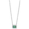 Mabina Gioielli - Collana Donna - Girocollo con smeraldo sintetico - 553496