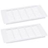QUARKZMAN Copertura per Bocchette d'Aria, 2pz 300 x 150mm Copertura Ventilazione Lega Alluminio a Maglia, Griglia Ventilazione a Persiana Rettangolare Armadio per Scarpe Guardaroba (Bianco)