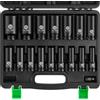 Ginour Set Chiavi a Bussola a Impatto 1/2 Cr-Mo, 17 Pezzi 10-32mm Profonde per Avvitatore a Impulsi, 6 Punti per Meccanica Auto, Kit Professionale con Valigetta e Prolunghe